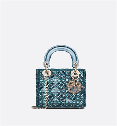 lady dior sac bleu|Sac Lady Dior Mini Cuir d'agneau Cannage bleu pâle .